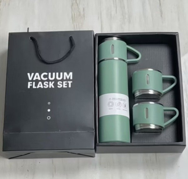 Producto - Termo acero inox 500ml +3 tazas