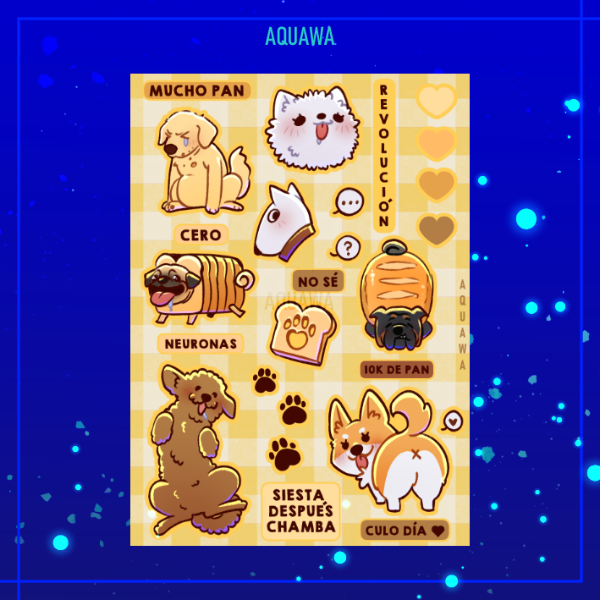 Producto - Plancha de stickers Perrito's Bakery