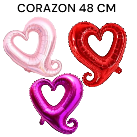 Producto - globo silueta corazon calado 48 cm san valentin