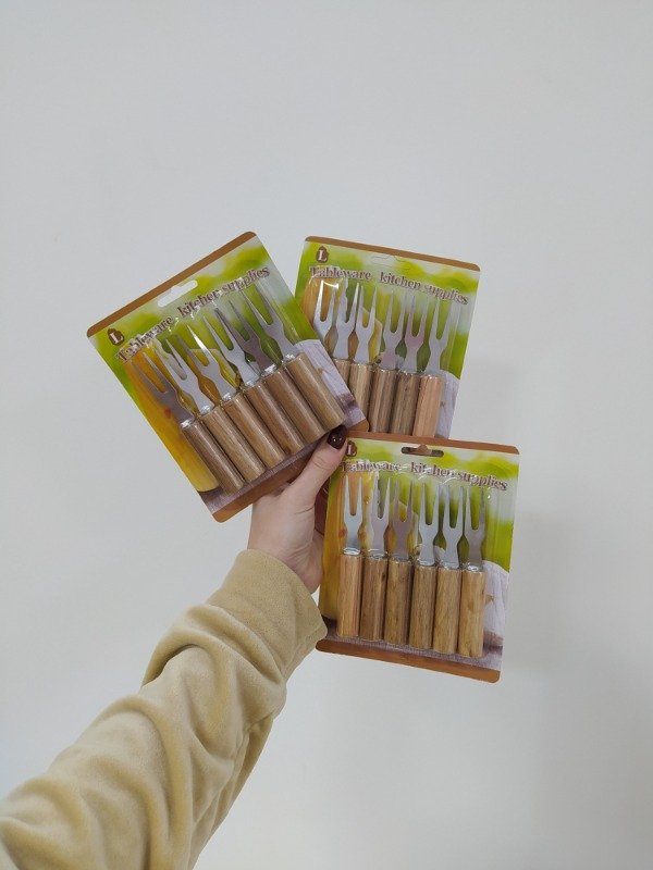 Producto - Set x6 pinches/tenedor pequeño para picada