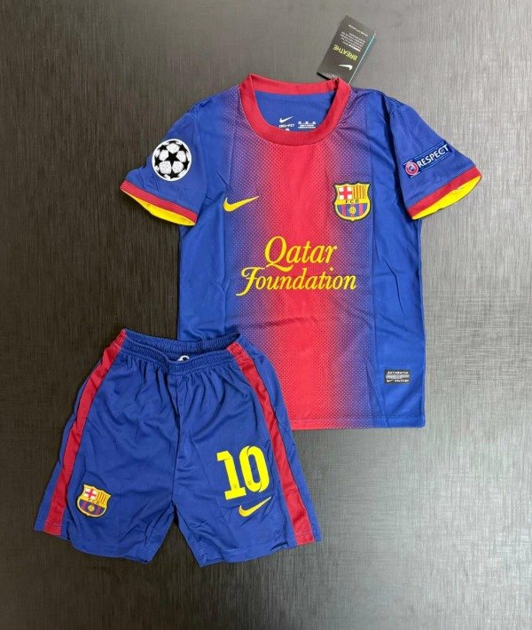 Producto - CONJUNTO FC BARCELONA IMPORTADO TITULAR RETRO 2012/2013 NIÑOS #10 MESSI