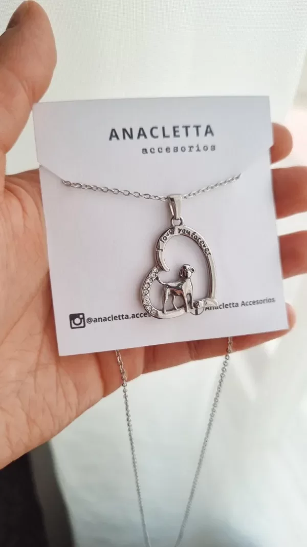 Producto - Gargantilla corazon calado con perri Aq