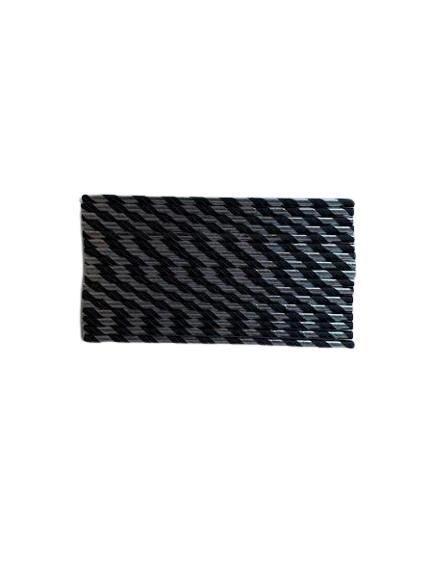 Producto - Sorbete polipapel plateado con negro 20cm x25 unidades