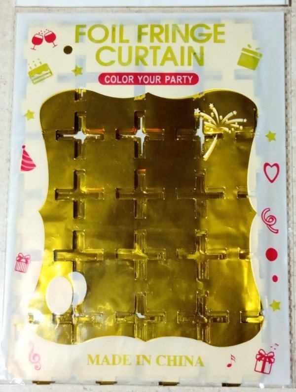 Producto - Cortina a cuadros chicos dorada