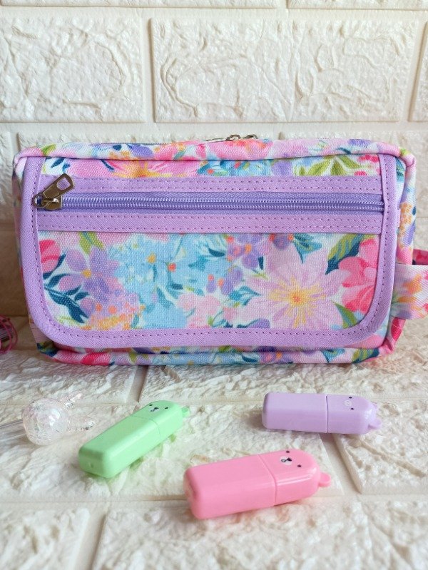 Producto - Cartuchera Linda Flores Acuarela