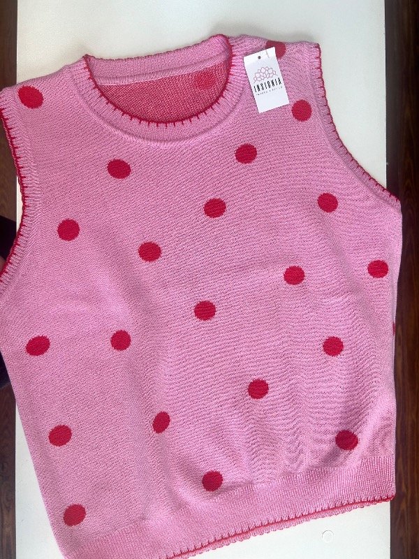 Producto - Chaleco lunares rosa - 0