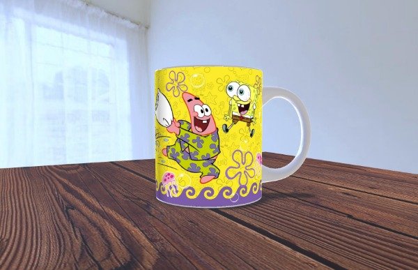 Producto - Taza de plastico- Bob esponja pijamada