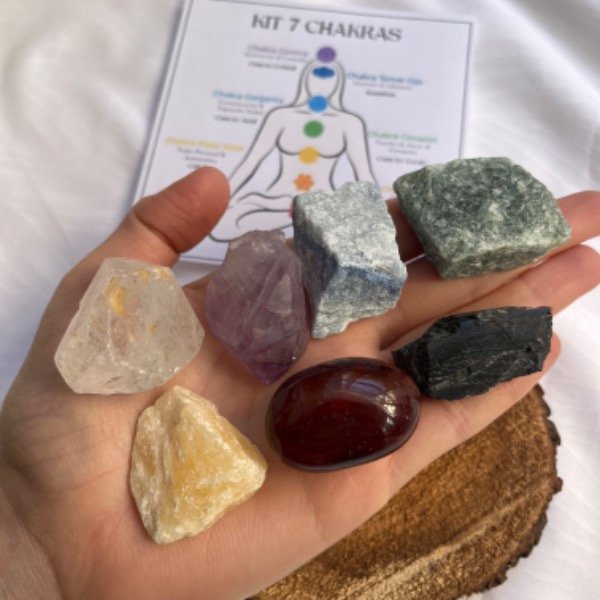 Producto - Kit 7 chakras en Bruto - Cristales Medianos