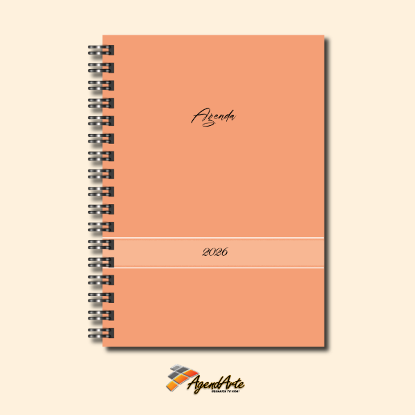 Producto - Agenda 2026 - Tapa Dura A5 - Vista Semanal - Durazno