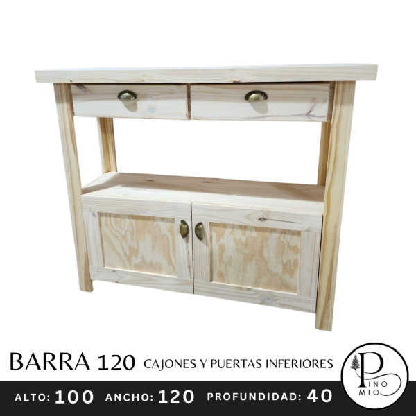Producto - BARRA 120 CAJONES Y PUERTAS INFERIORES