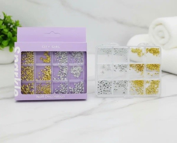 Producto - Decoración para uñas estrellas metálicos - 0