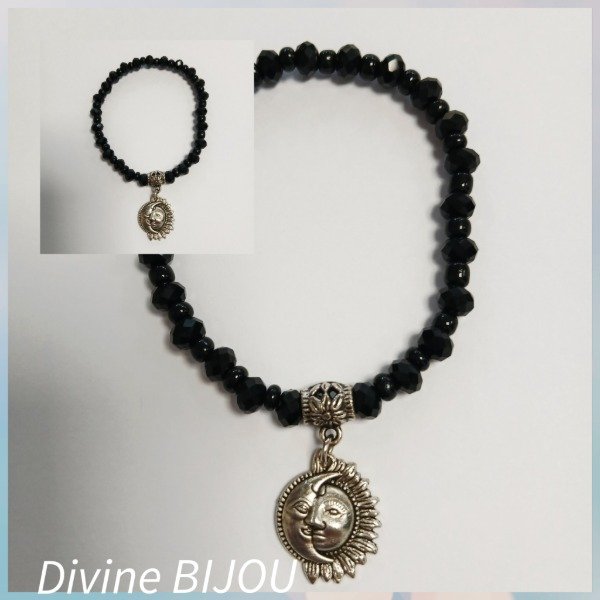 Producto - Pulsera negra cristal
