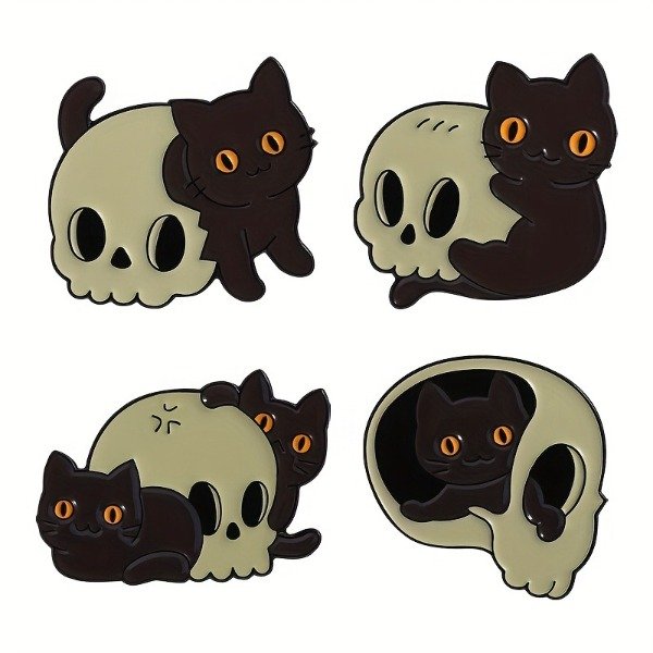Producto - Prendedor Metálico Gatito Black Horror