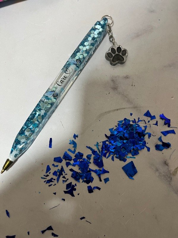 Producto - Lapicera Glitter celeste