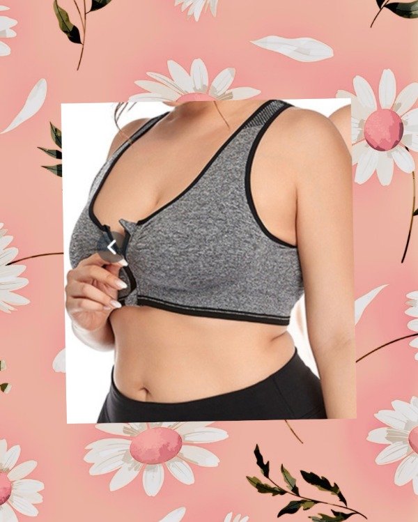 Producto - Corpiño deportivo c/cierre Gris XL