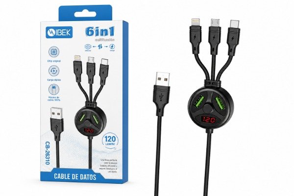Producto - CABLE USB 6 EN 1 - IBEK - 0