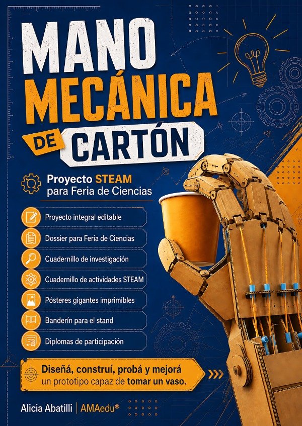 Producto - MANO MECÁNICA DE CARTÓN - Feria de Ciencias
