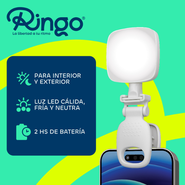 Producto - Luz Selfie Clip P/Celular -Ringo (Lzsc-C08-Pi01) - 7