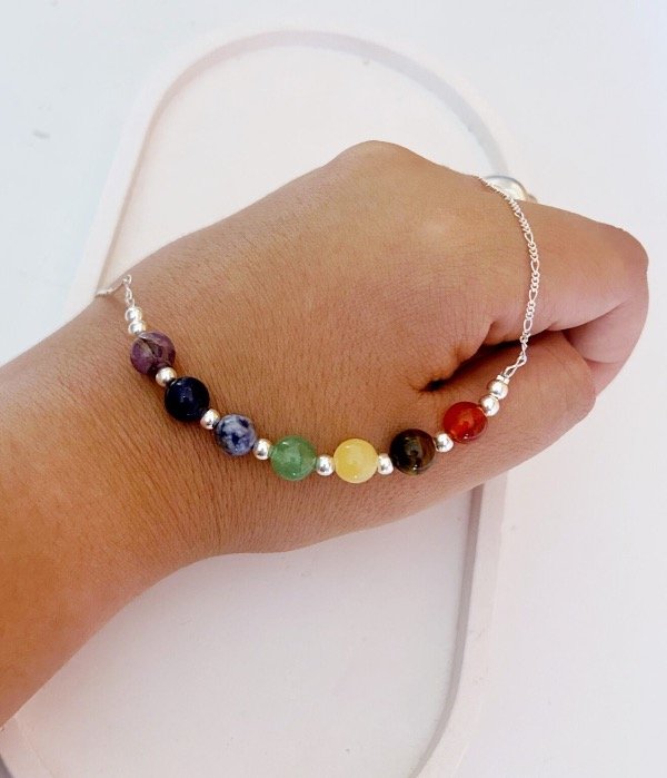 Producto - Gargantilla plata 900 7 chakras