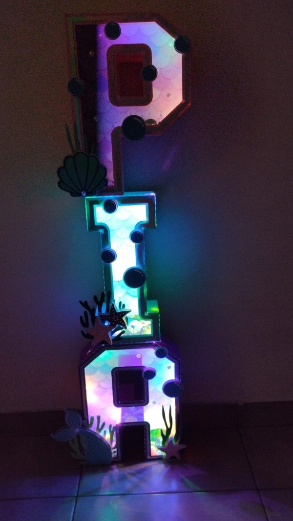 Producto - Moldes letras y números shaker 3D con luz