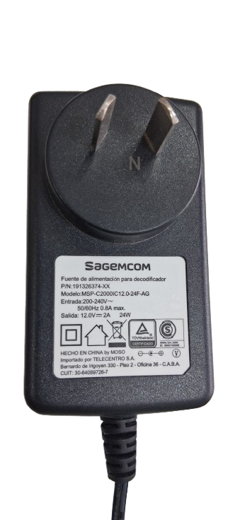 Producto - Transformador 12v 2A SAGECOM
