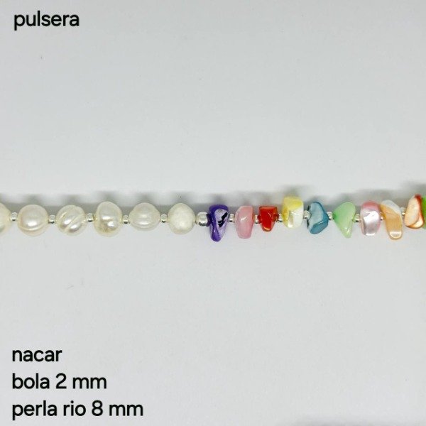 Producto - PUL #PER Pulsera Perla 8mm y Nacar
