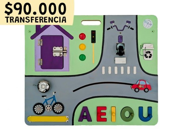 Producto - Tablero Didáctico y Sensorial "Urbano" (opción personalizable)