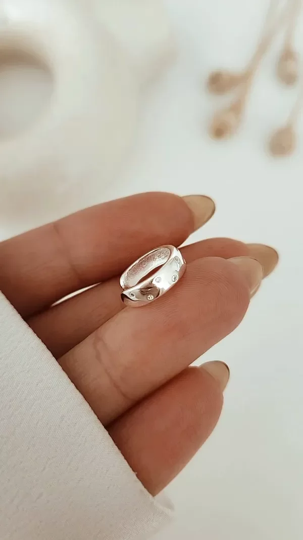 Producto - Cuff cinta bombe cubic incrust P925