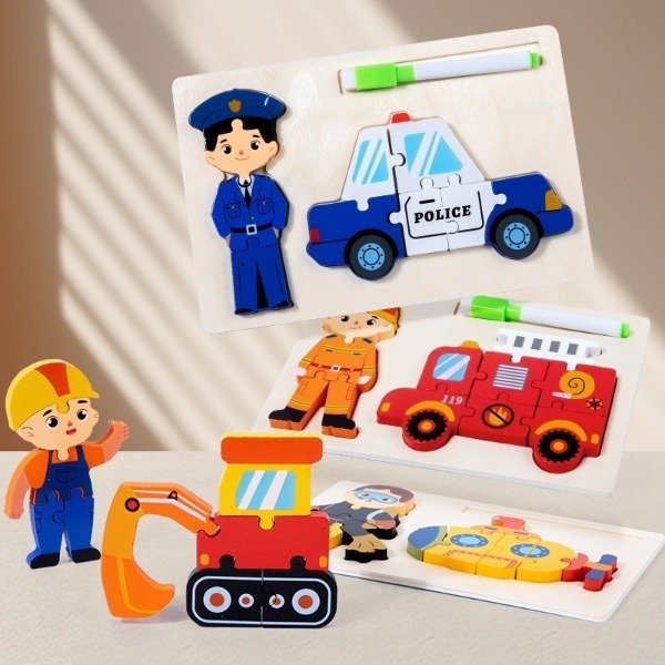 Producto - ROMPECABEZA PROFESION CON FIBRA 14X22.2CM