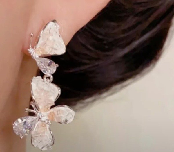 Producto - AROS MARIPOSA PURO BRILLO COLGANTES