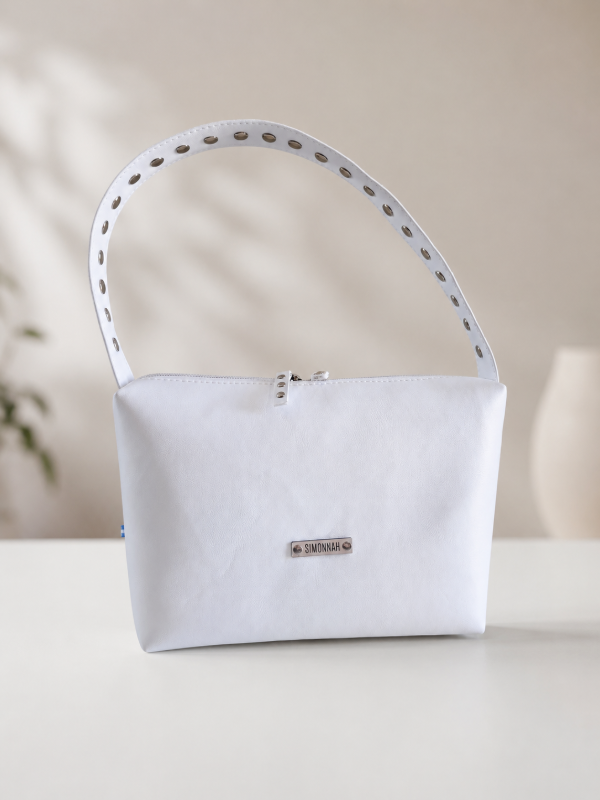 Producto - Mini Bag Ina Blaca con tachas grandes - 0