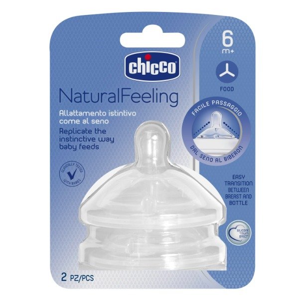 Producto - TETINAS NATURAL FEELING - FLUJO RAPIDO/PAPILLA +6M x2