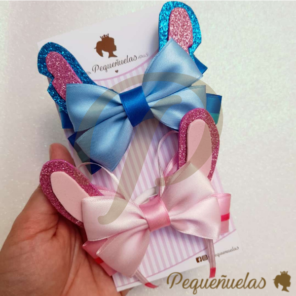 Moños de Stitch y Angel