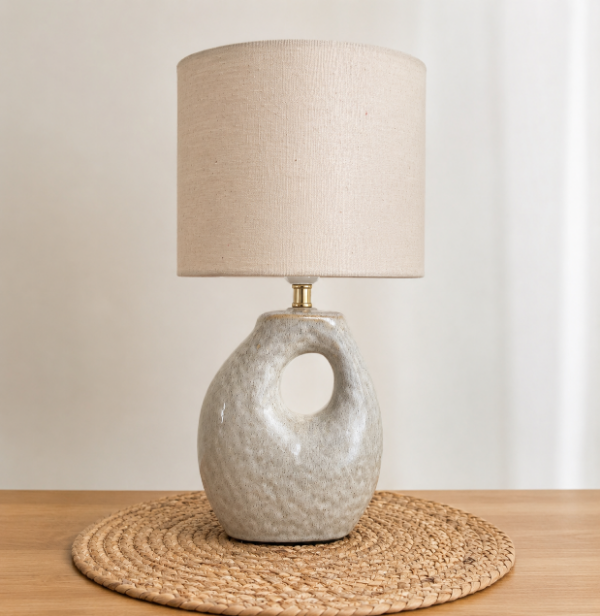 Producto - VELADOR OVAL GRIS JASPEADO