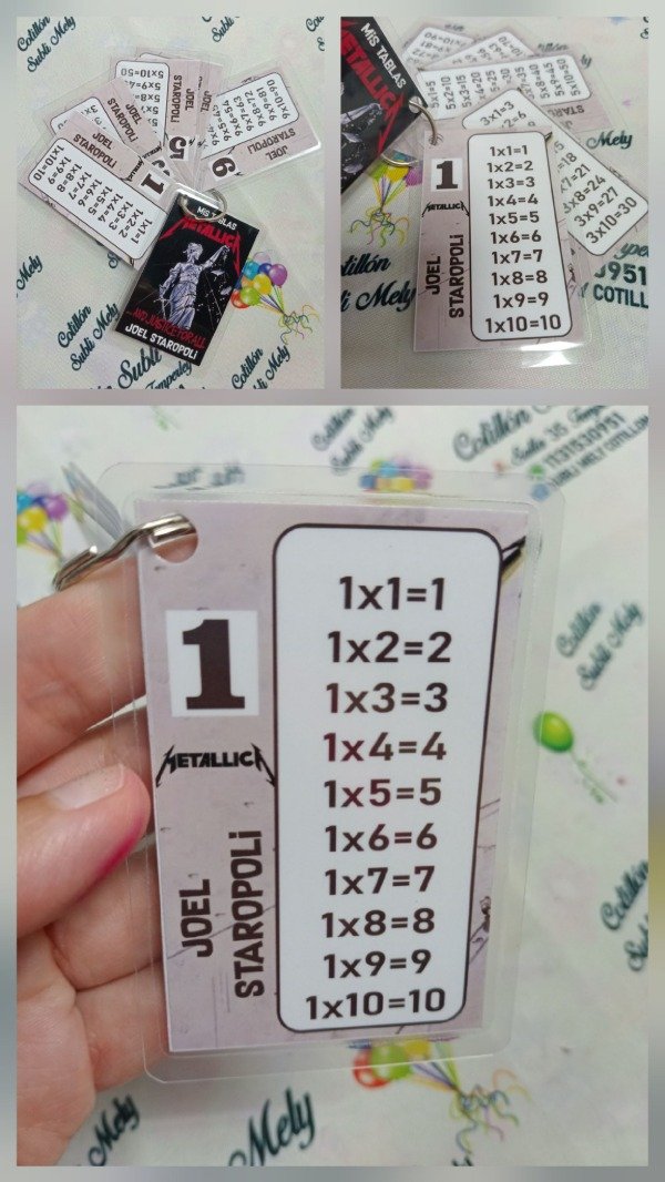 Producto - TABLA PLASTIFICADA PERSONALIZADA CON ARO