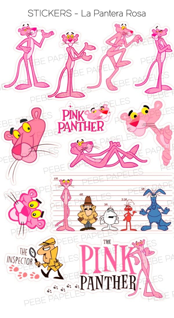 Producto - Stickers La Pantera Rosa