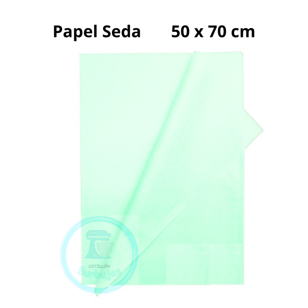 Producto - Papel de Seda Celeste Pastel 50 x 70 cm x1