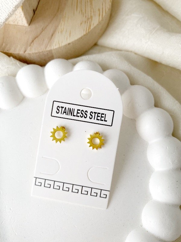 Producto - Aros mini sol dorado