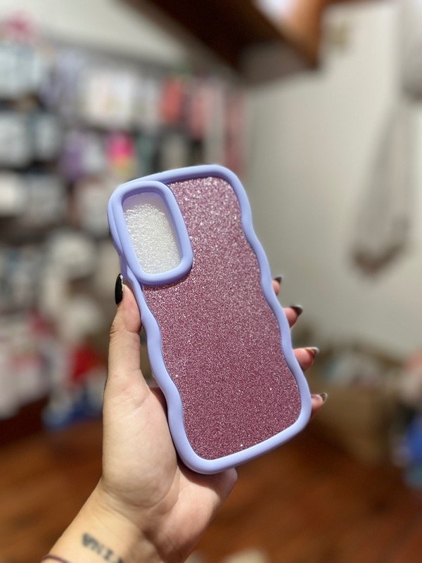 Producto - Funda california brillos ondulada lila (cliquear modelo)