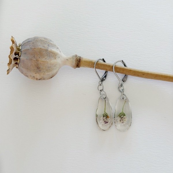 Producto - Aros Flor Blanca