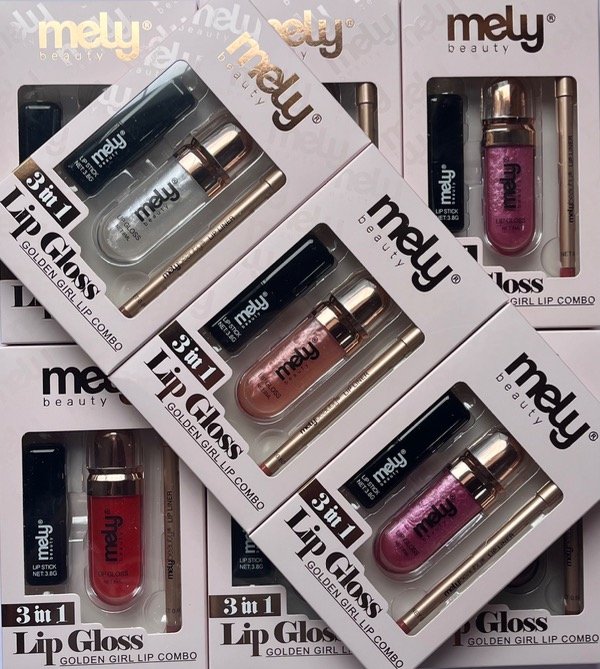 Producto - Lip Combo Golden Girl Mely x3 unidades (Tonos 1,2,3)