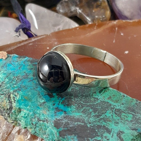 Producto - Anillo de Alpaca con obsidiana - 2