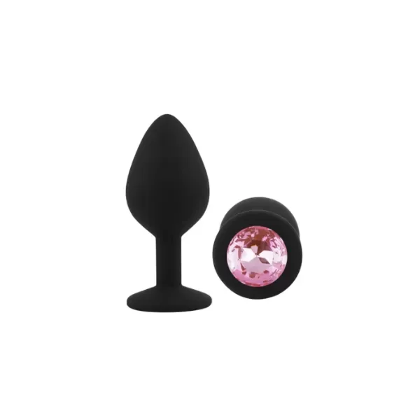 Producto - ANAL PLUG SILICONE MEDIUM BLACK PINK - 0