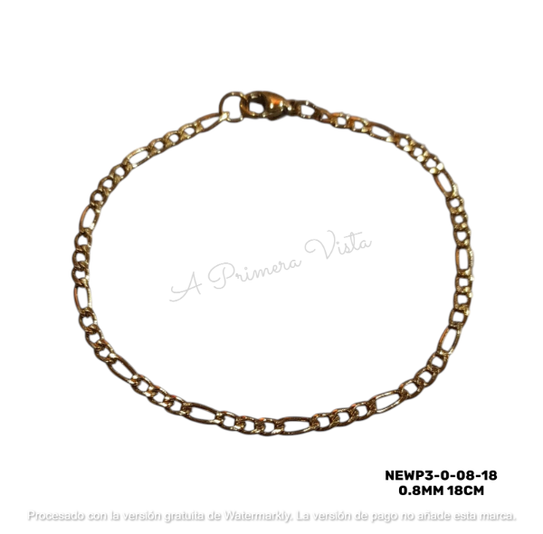Producto - Pulsera plana dorado