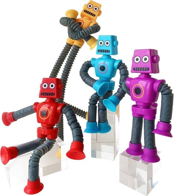 Producto - Juguete de Robot telescópico con ventosa,sonajero y luces