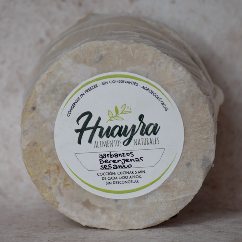 Producto - Hamburguesas de Garbanzo, berenjenas ahumadas y sésamo - 4 u - Huayra