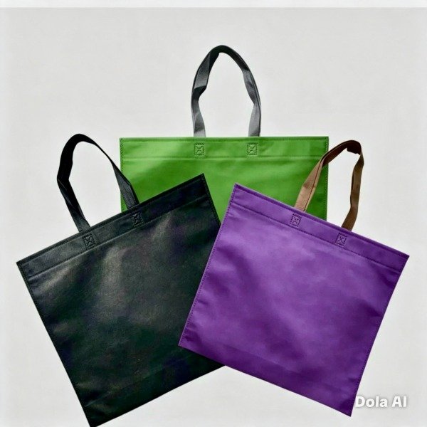 Producto - BOLSA DE FRISELINA -COD. #1243  medida 45x10x40 lila/negro/verde