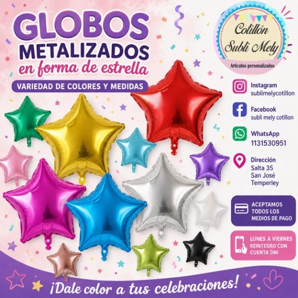 Producto - GLOBO METALIZADO ESTRELLA 23 CM