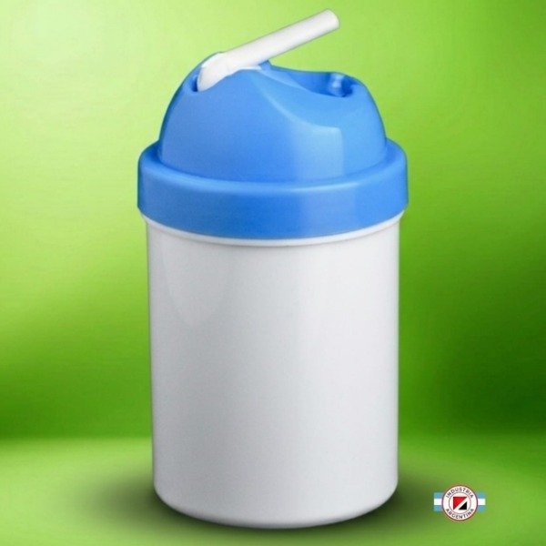 Producto - JARRO CON PICO ANTIVUELCO POLYMER tapa celeste