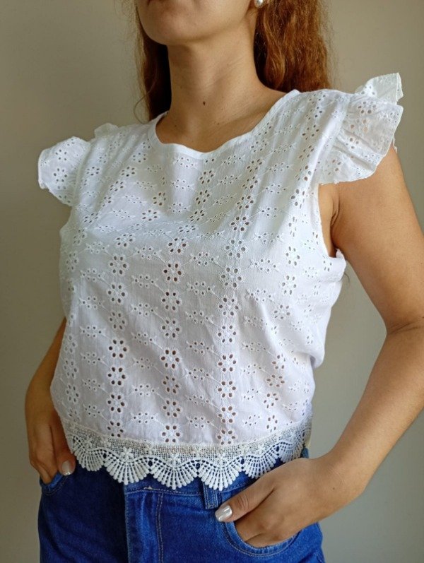 Musculosa de broderie — imagen 3